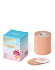 BnDR Pro chest binding tape 3"/8cm Beige. retail box, roll, and nipple covers.
