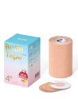 BnDR Pro chest binding tape 4"/10cm Beige. retail box, roll, and nipple covers.