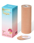 BnDR Pro chest binding tape 7"/18cm Beige. retail box, roll, and nipple covers.