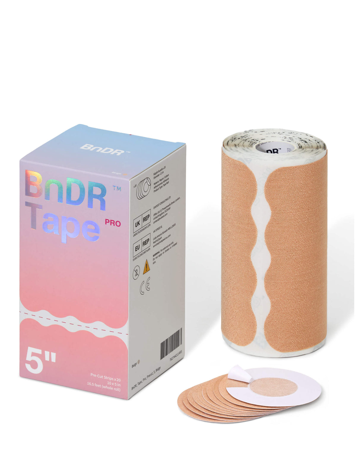 BnDR Pro Precut Tape 5 in Beige main 01